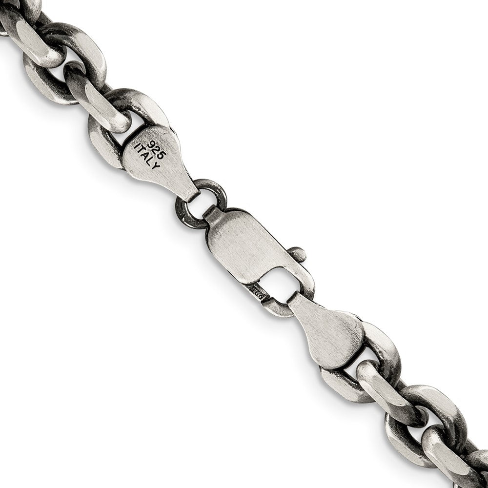 FJC Finejewelers 925 Sterling Silver Cable Antiqued Elongated Open Link Bracelet Chain 8.5 Inches x 5.6 mm