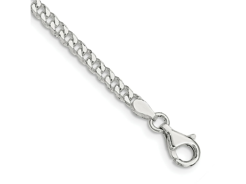 FJC Finejewelers 925 Sterling Silver Polished Curb Bracelet Chain 8 Inches x 3.15 mm