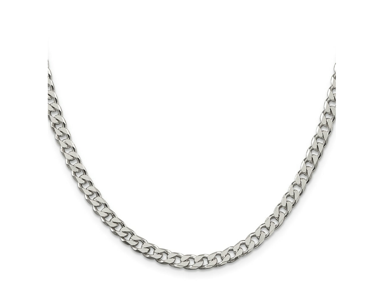 FJC Finejewelers 925 Sterling Silver Polished Curb Chain 28 Inches x 5 mm