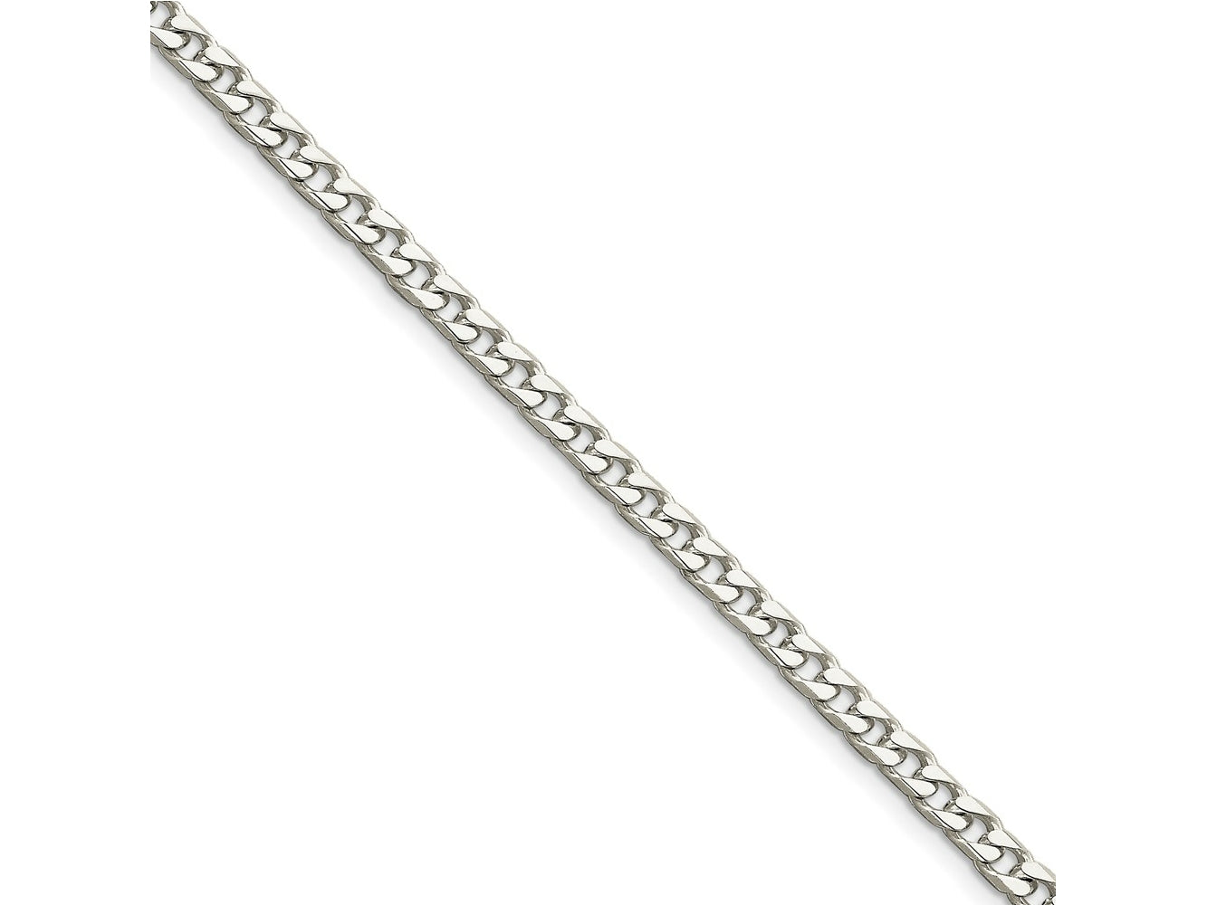 FJC Finejewelers 925 Sterling Silver Polished Curb Bracelet Chain 7 Inches x 5 mm