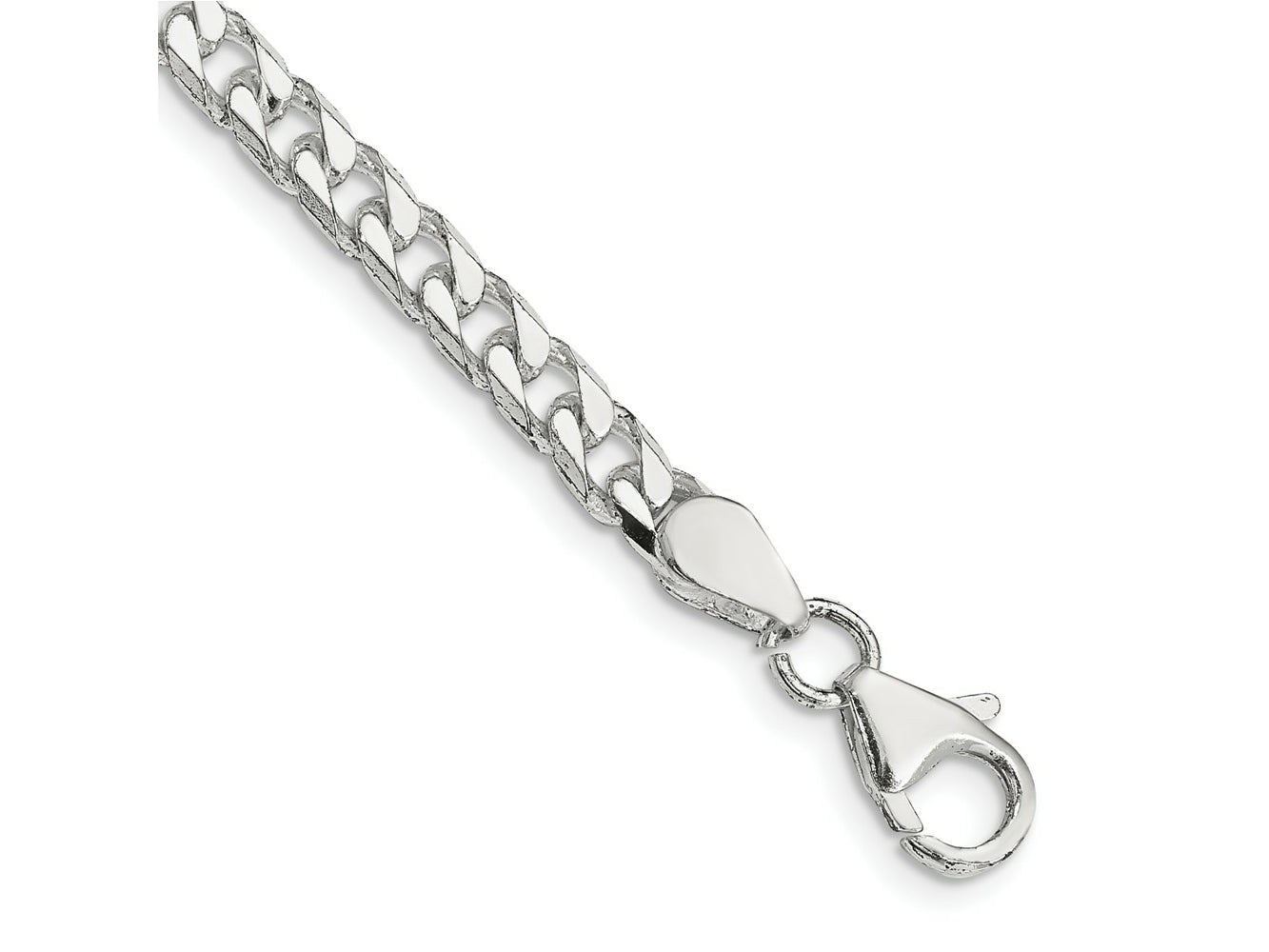 FJC Finejewelers 925 Sterling Silver Polished Curb Bracelet Chain 8 Inches x 5 mm