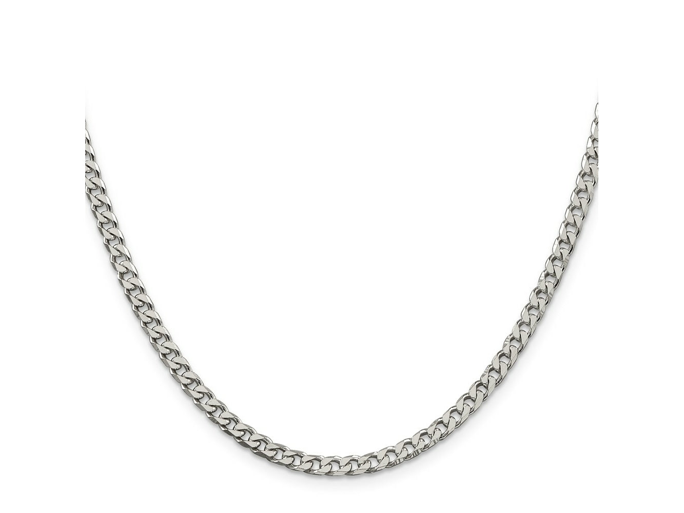 FJC Finejewelers 925 Sterling Silver Polished Curb Chain 24 Inches x 3.5 mm