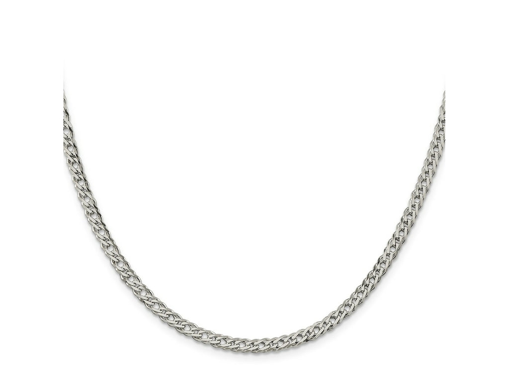 FJC Finejewelers 925 Sterling Silver 6 Side Bright Cut Flat Double Curb Chain 20 Inches x 4.25 mm