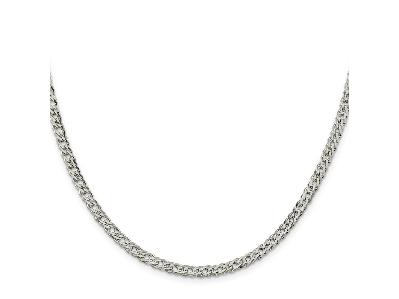 FJC Finejewelers 925 Sterling Silver 6 Side Bright Cut Flat Double Curb Chain 20 Inches x 4.25 mm