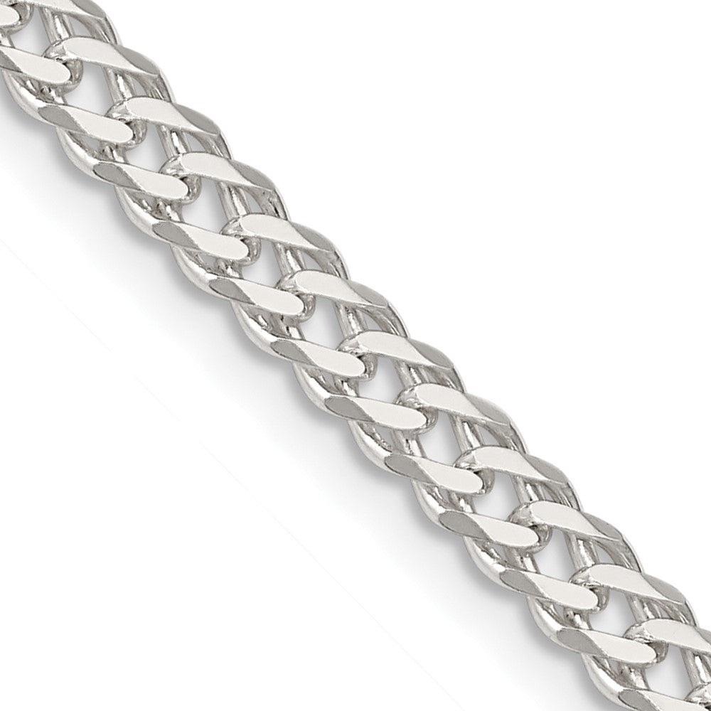 FJC Finejewelers 925 Sterling Silver 6 Side Bright Cut Flat Double Curb Chain 24 Inches x 4.25 mm