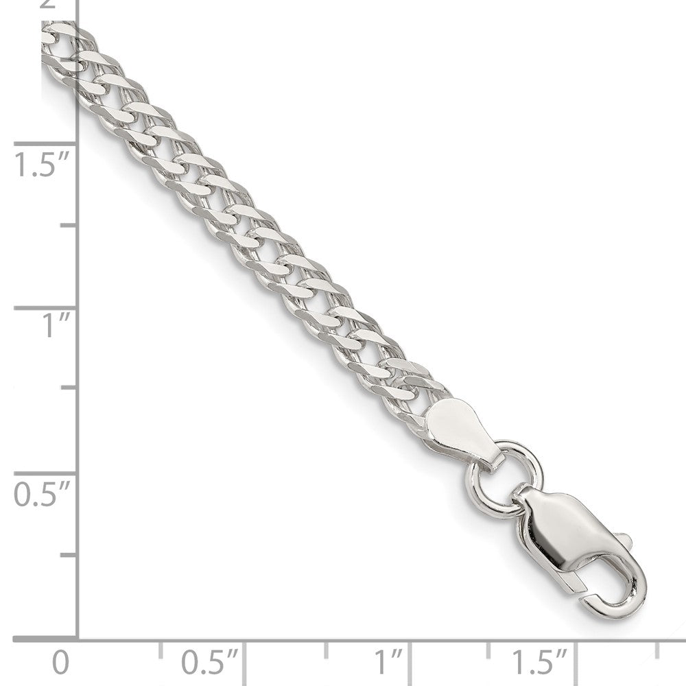 FJC Finejewelers 925 Sterling Silver 6 Side Bright Cut Flat Double Curb Bracelet Chain 8 Inches x 4.25 mm