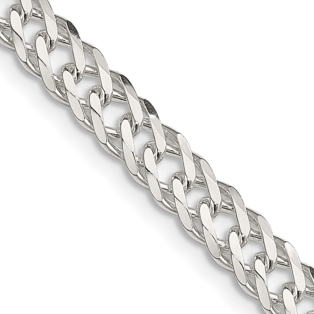 FJC Finejewelers 925 Sterling Silver 6 Side Bright Cut Flat Double Curb Chain 20 Inches x 5.25 mm
