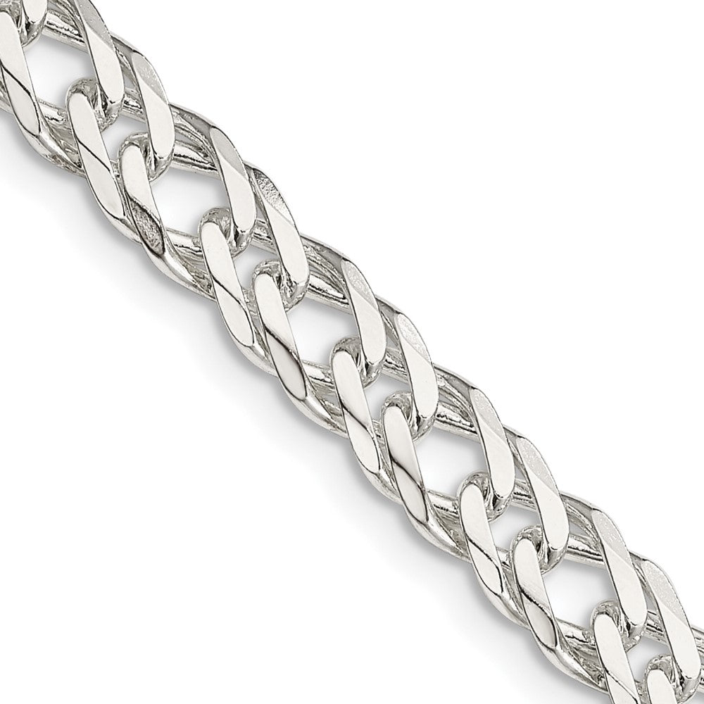 FJC Finejewelers 925 Sterling Silver 6 Side Bright Cut Flat Double Curb Chain 20 Inches x 6.25 mm