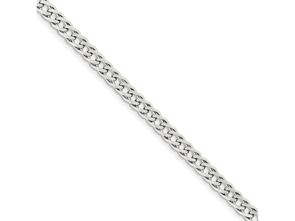 FJC Finejewelers 925 Sterling Silver 6 Side Bright Cut Flat Double Curb Bracelet Chain 7 Inches x 6.25 mm