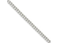 FJC Finejewelers 925 Sterling Silver 6 Side Bright Cut Flat Double Curb Bracelet Chain 7 Inches x 6.25 mm