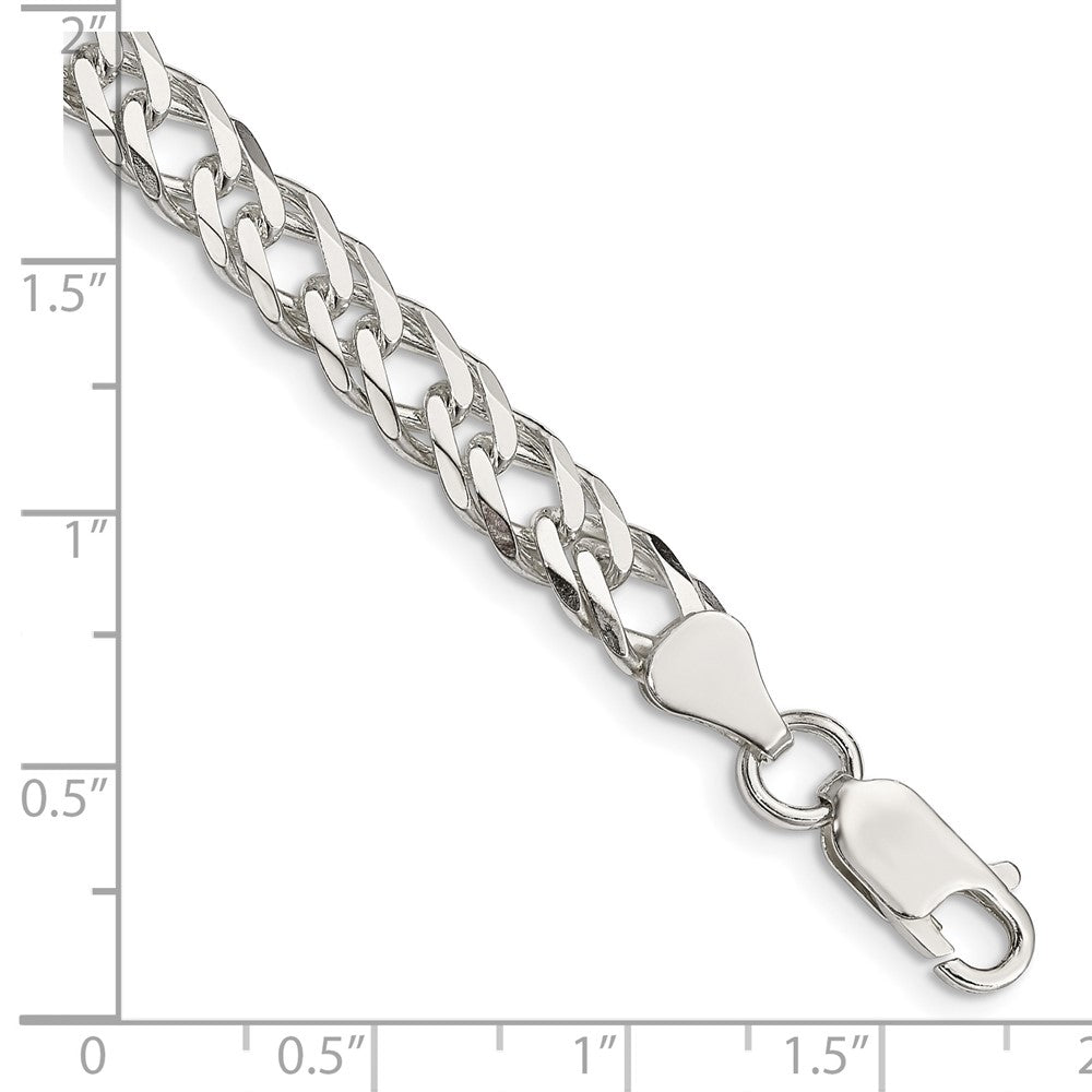 FJC Finejewelers 925 Sterling Silver 6 Side Bright Cut Flat Double Curb Bracelet Chain 8 Inches x 6.25 mm
