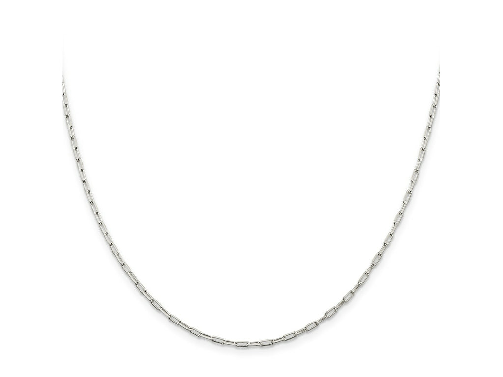 FJC Finejewelers 925 Sterling Silver Cable Elongated Open Link Chain 18 Inches x 2 mm