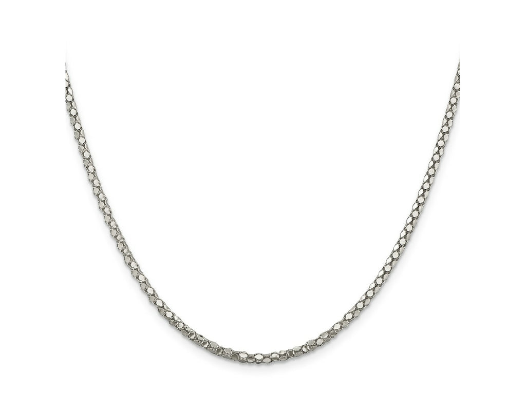 FJC Finejewelers 925 Sterling Silver Other Chain Popcorn Chain 24 Inches x 2.5 mm