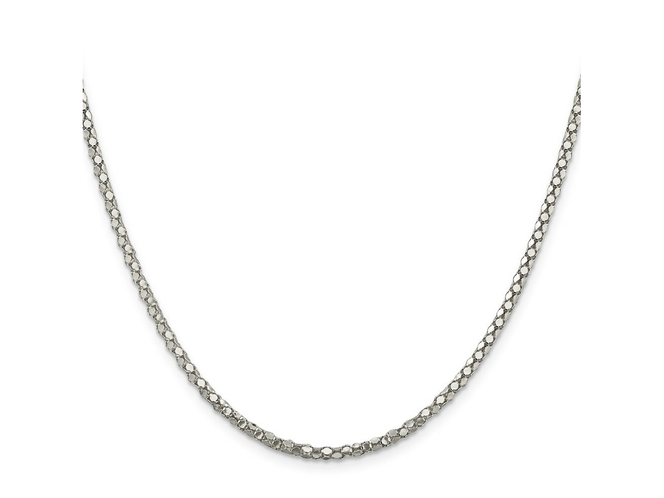 FJC Finejewelers 925 Sterling Silver Other Chain Popcorn Chain 24 Inches x 2.5 mm