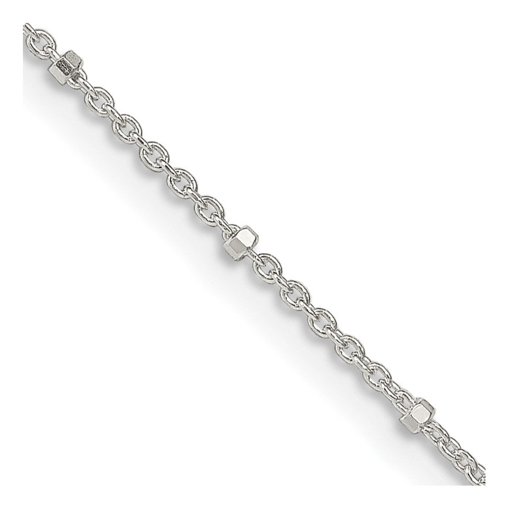 FJC Finejewelers 925 Sterling Silver Rolo with Beads Chain 24 Inches x 1.25 mm