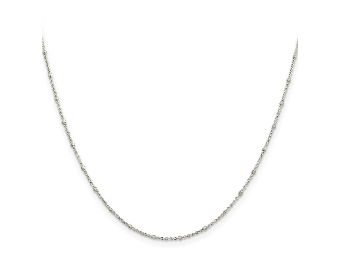 FJC Finejewelers 925 Sterling Silver Rolo with Beads Chain 24 Inches x 1.25 mm
