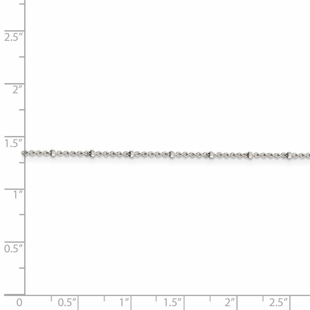 FJC Finejewelers 925 Sterling Silver Rolo with Beads Chain Anklet 9 Inches x 1.25 mm