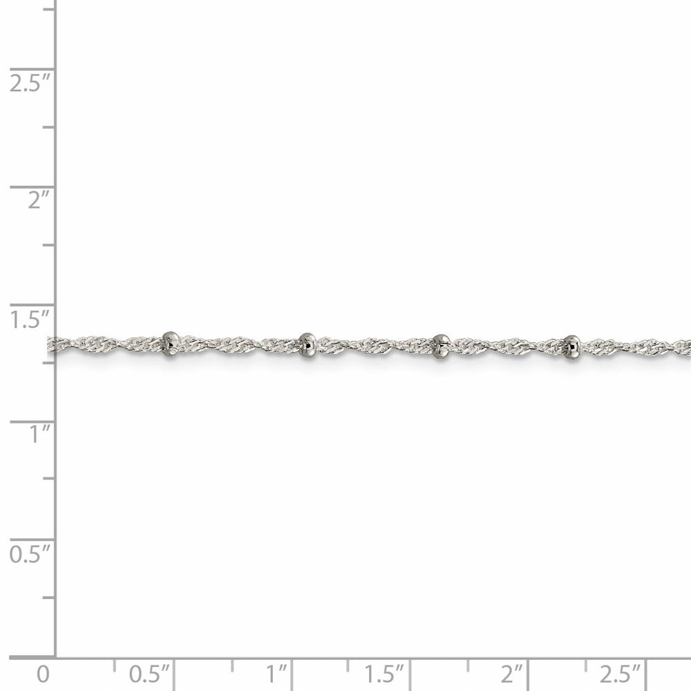 FJC Finejewelers 925 Sterling Silver Singapore with Beads Chain 20 Inches x 2.5 mm