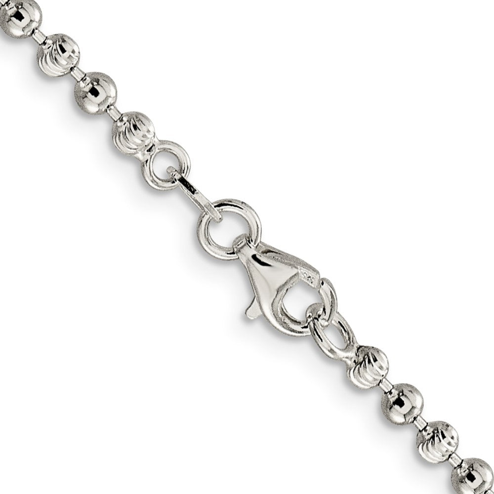 FJC Finejewelers 925 Sterling Silver Ball Fancy Beaded Chain 24 Inches x 3 mm
