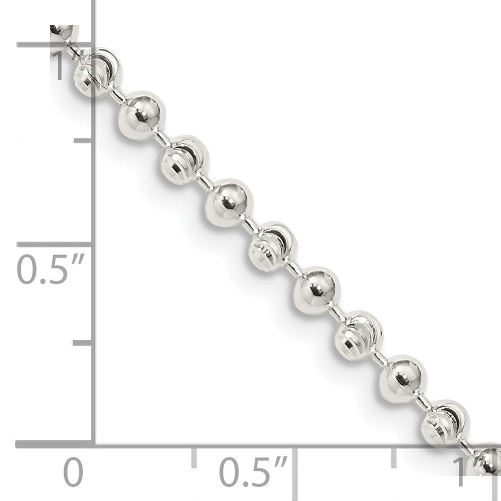 FJC Finejewelers 925 Sterling Silver Ball Fancy Beaded Chain 24 Inches x 3 mm
