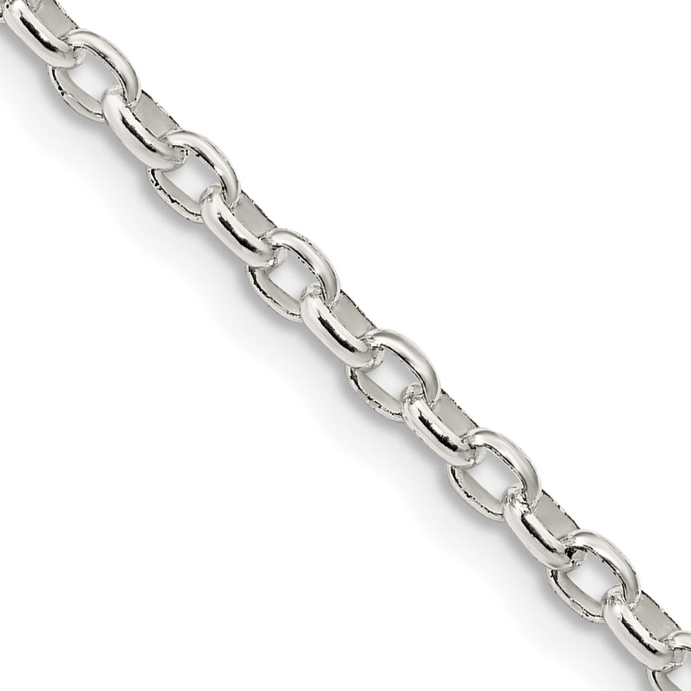 FJC Finejewelers 925 Sterling Silver Oval Fancy Rolo Chain 22 Inches x 2.75 mm