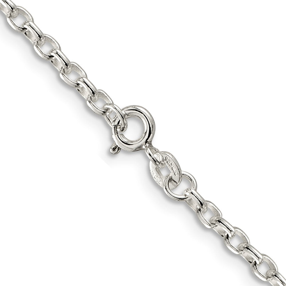 FJC Finejewelers 925 Sterling Silver Oval Fancy Rolo Chain 22 Inches x 2.75 mm
