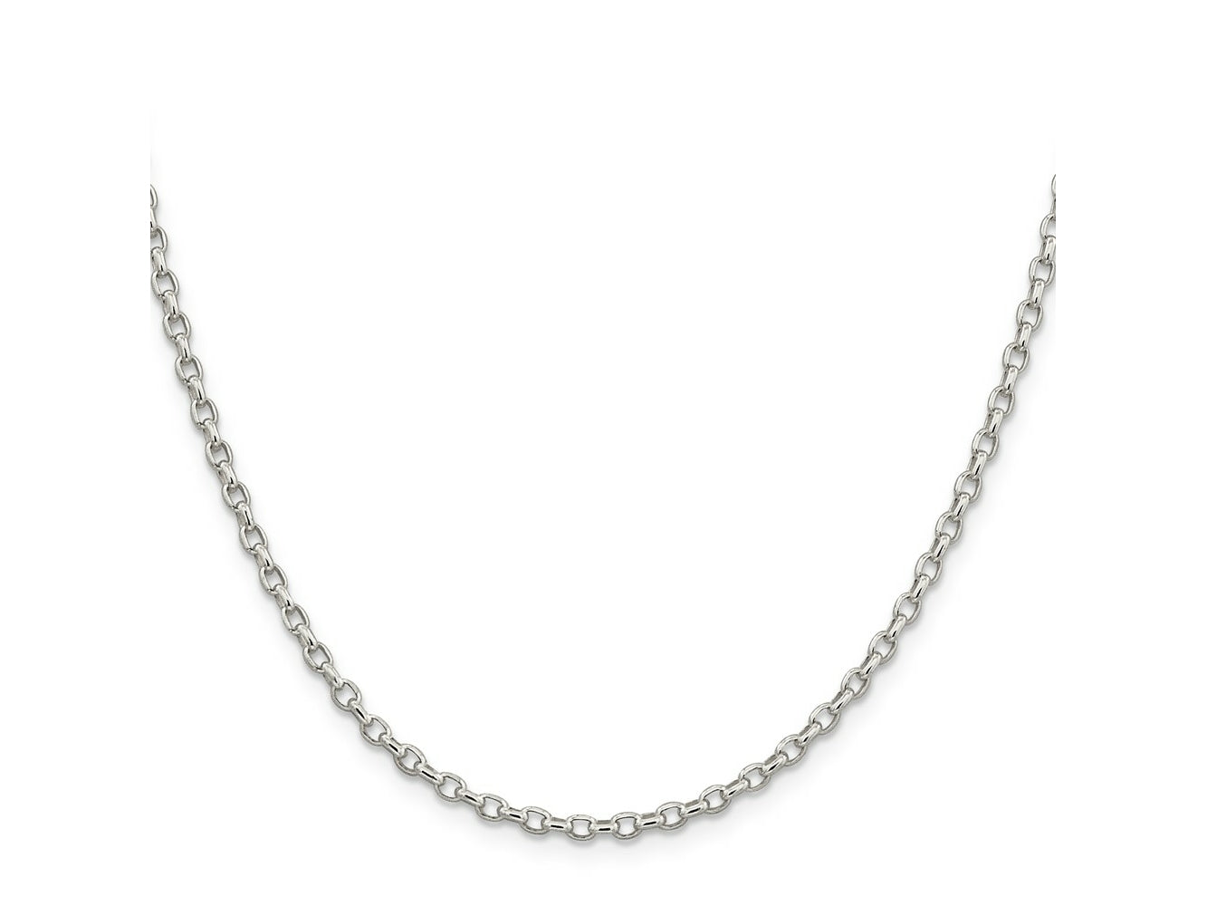 FJC Finejewelers 925 Sterling Silver Oval Fancy Rolo Chain 26 Inches x 2.75 mm