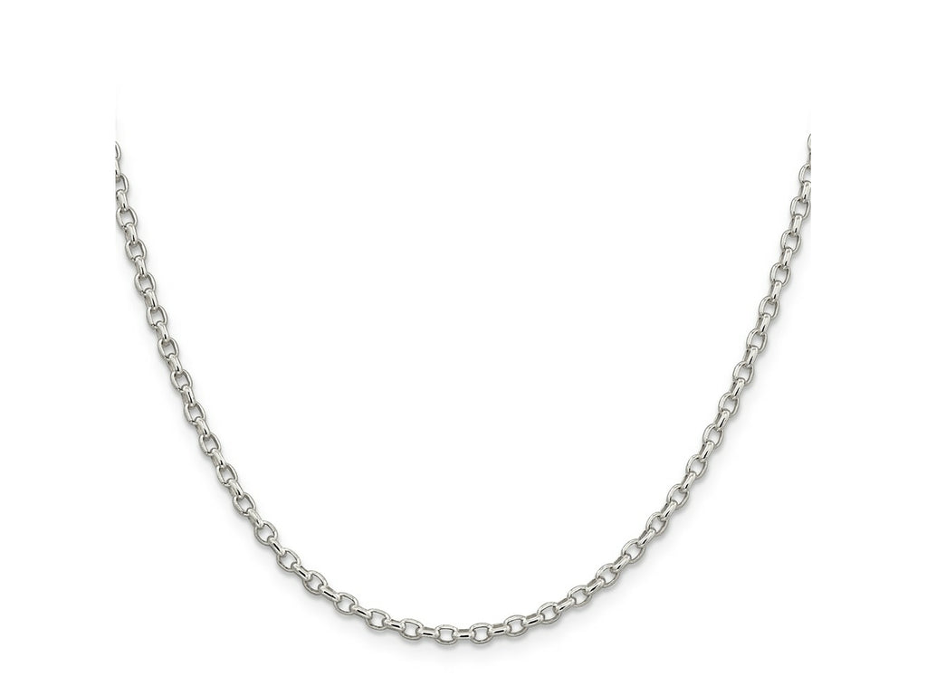 FJC Finejewelers 925 Sterling Silver Oval Fancy Rolo Chain 36 Inches x 2.75 mm