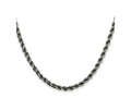 FJC Finejewelers 925 Sterling Silver Ruthenium-plated Rope Chain 22 Inches x 4 mm