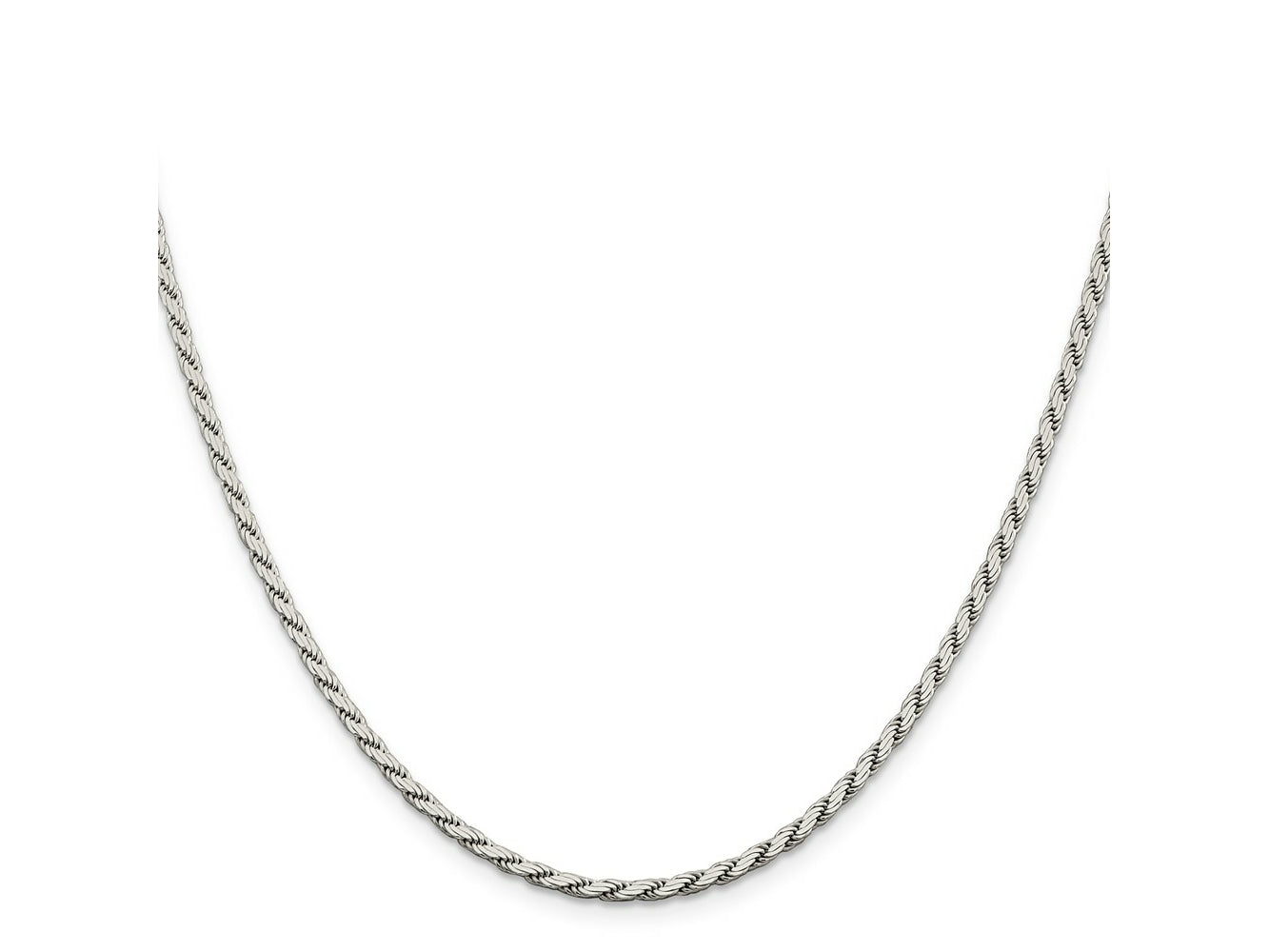 FJC Finejewelers 925 Sterling Silver Flat Rope Chain 26 Inches x 2.5 mm