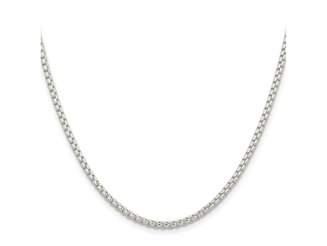 FJC Finejewelers 925 Sterling Silver Round Box Chain 42 Inches x 2.6 mm