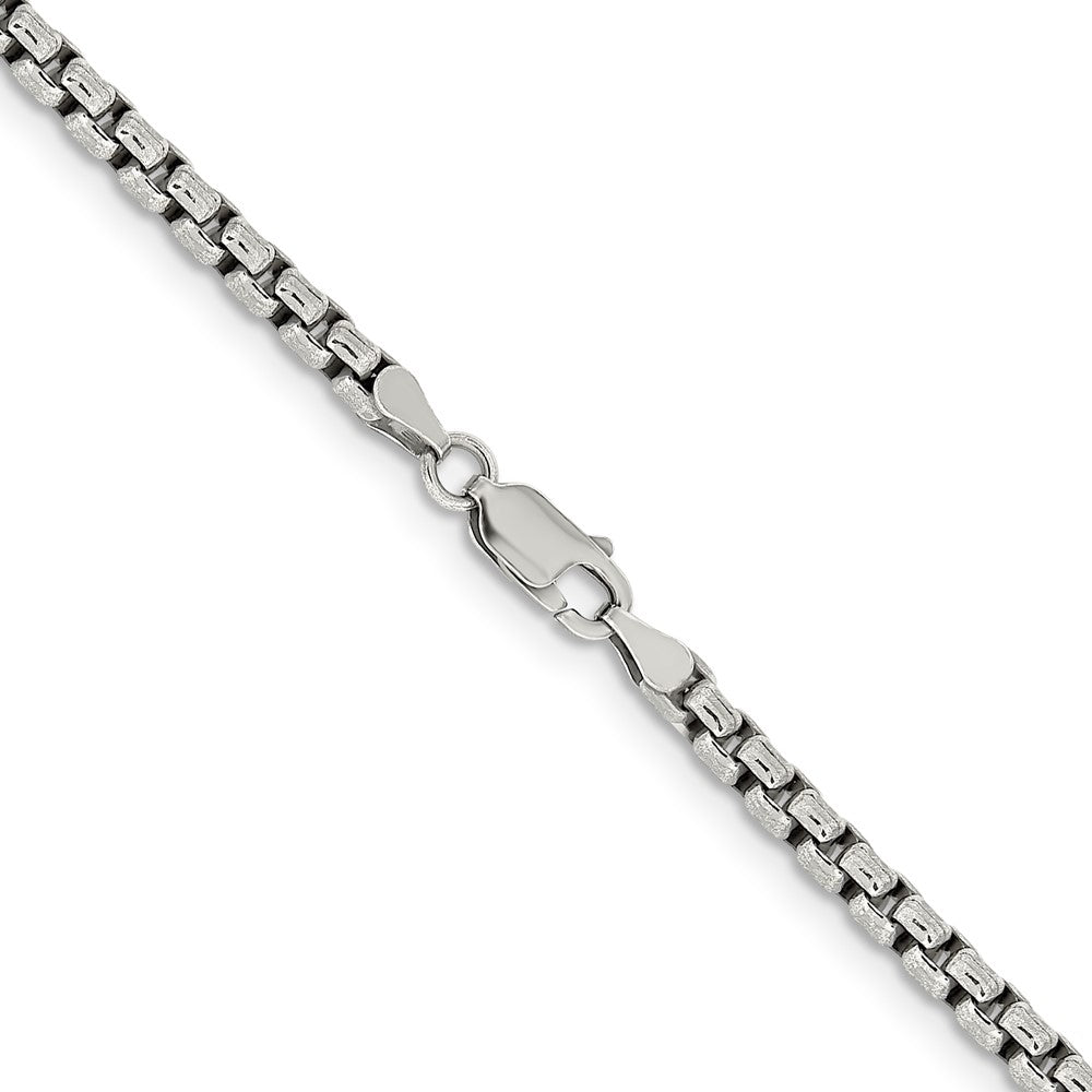 FJC Finejewelers 925 Sterling Silver Antiqued Round Box Chain 26 Inches x 3.6 mm