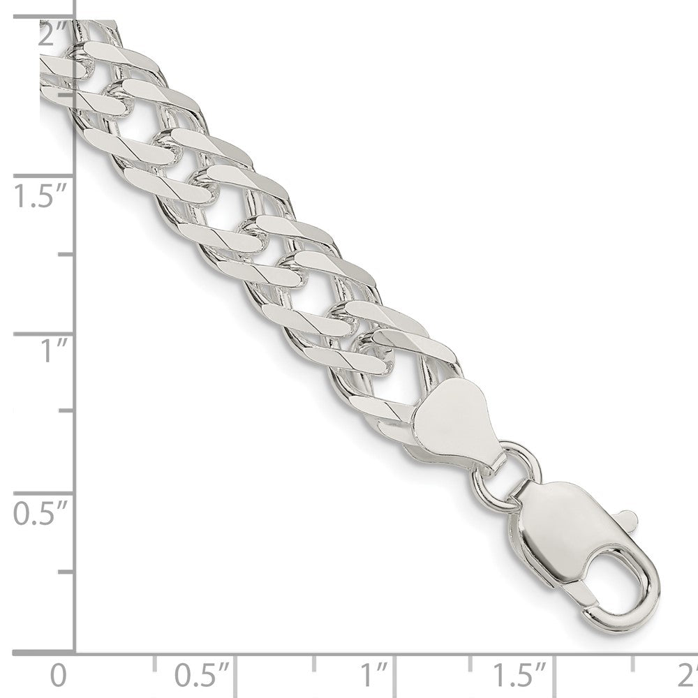 FJC Finejewelers 925 Sterling Silver 6 Side Bright Cut Flat Double Curb Chain Bracelet 8 Inches x 7.75 mm