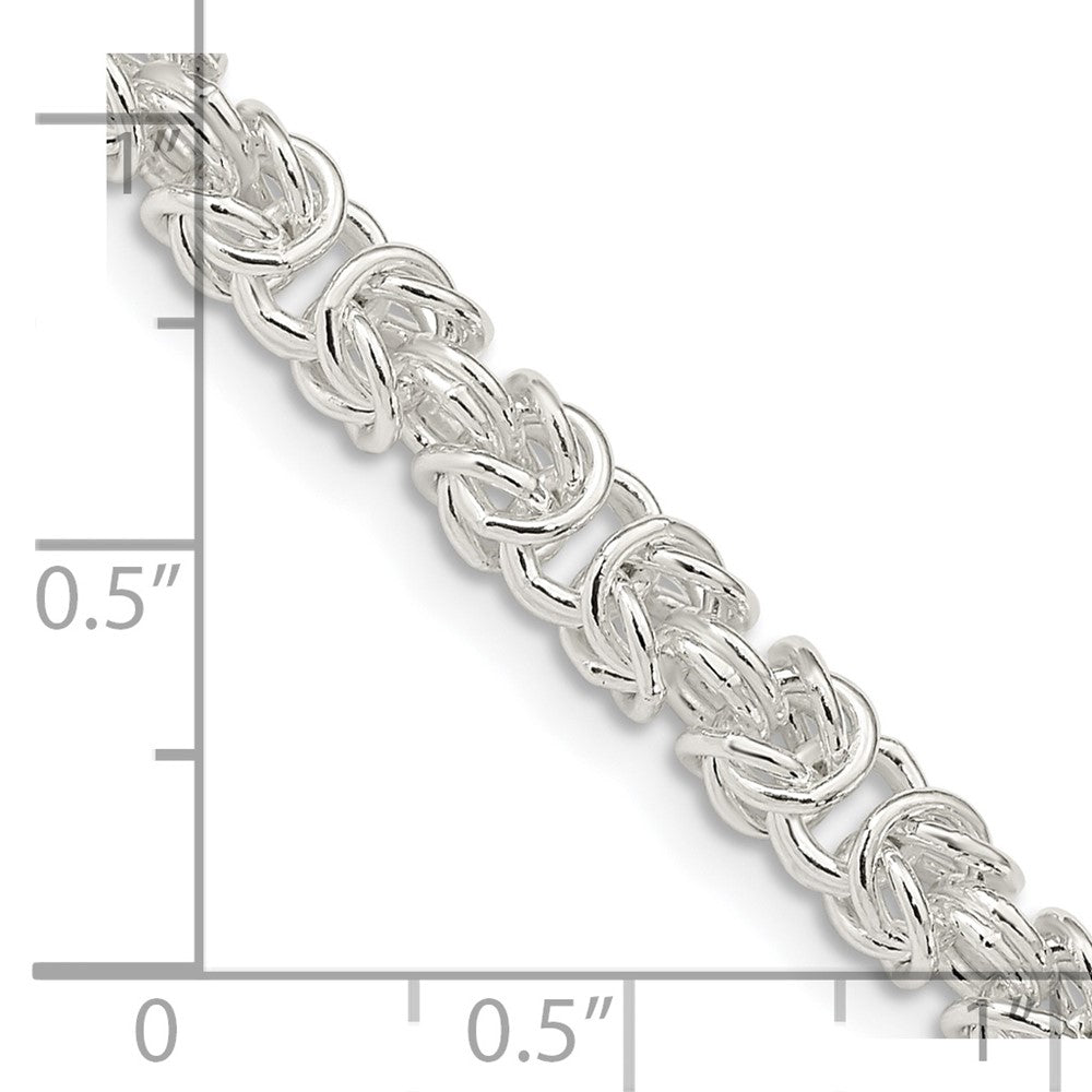 FJC Finejewelers 925 Sterling Silver Rounded Byzantine Chain 24 Inches x 4.75 mm