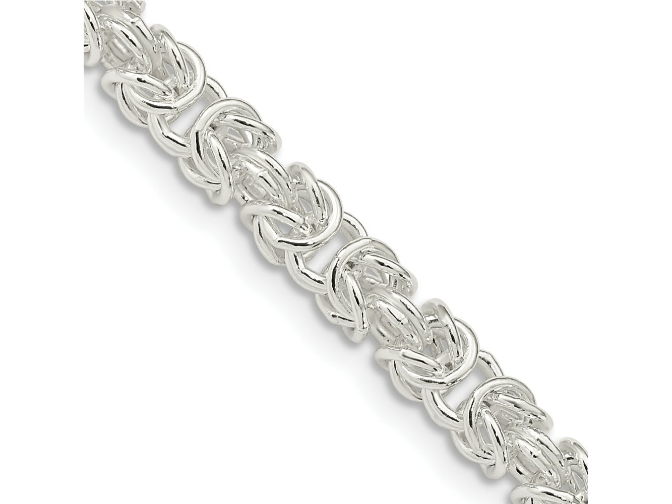 FJC Finejewelers 925 Sterling Silver Rounded Byzantine Chain Bracelet 7 Inches x 4.75 mm