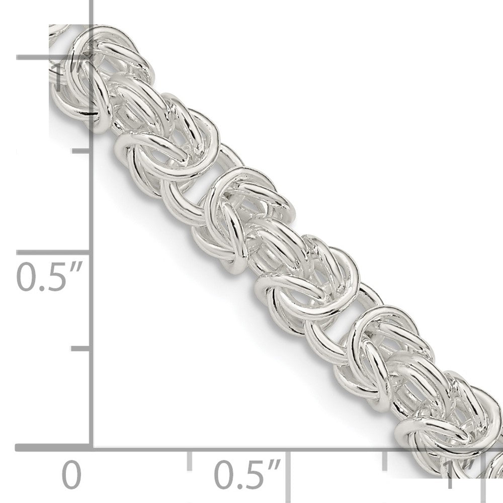 FJC Finejewelers 925 Sterling Silver Rounded Byzantine Chain 24 Inches x 5.5 mm