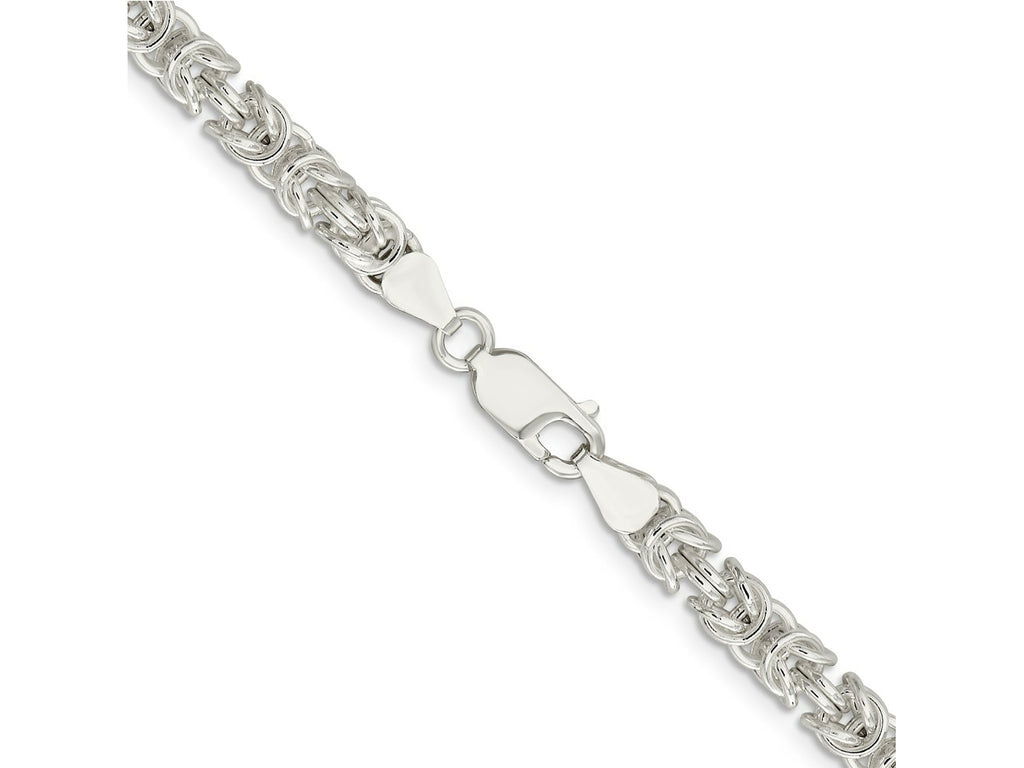 FJC Finejewelers 925 Sterling Silver Rounded Byzantine Chain Bracelet 8 Inches x 5.5 mm