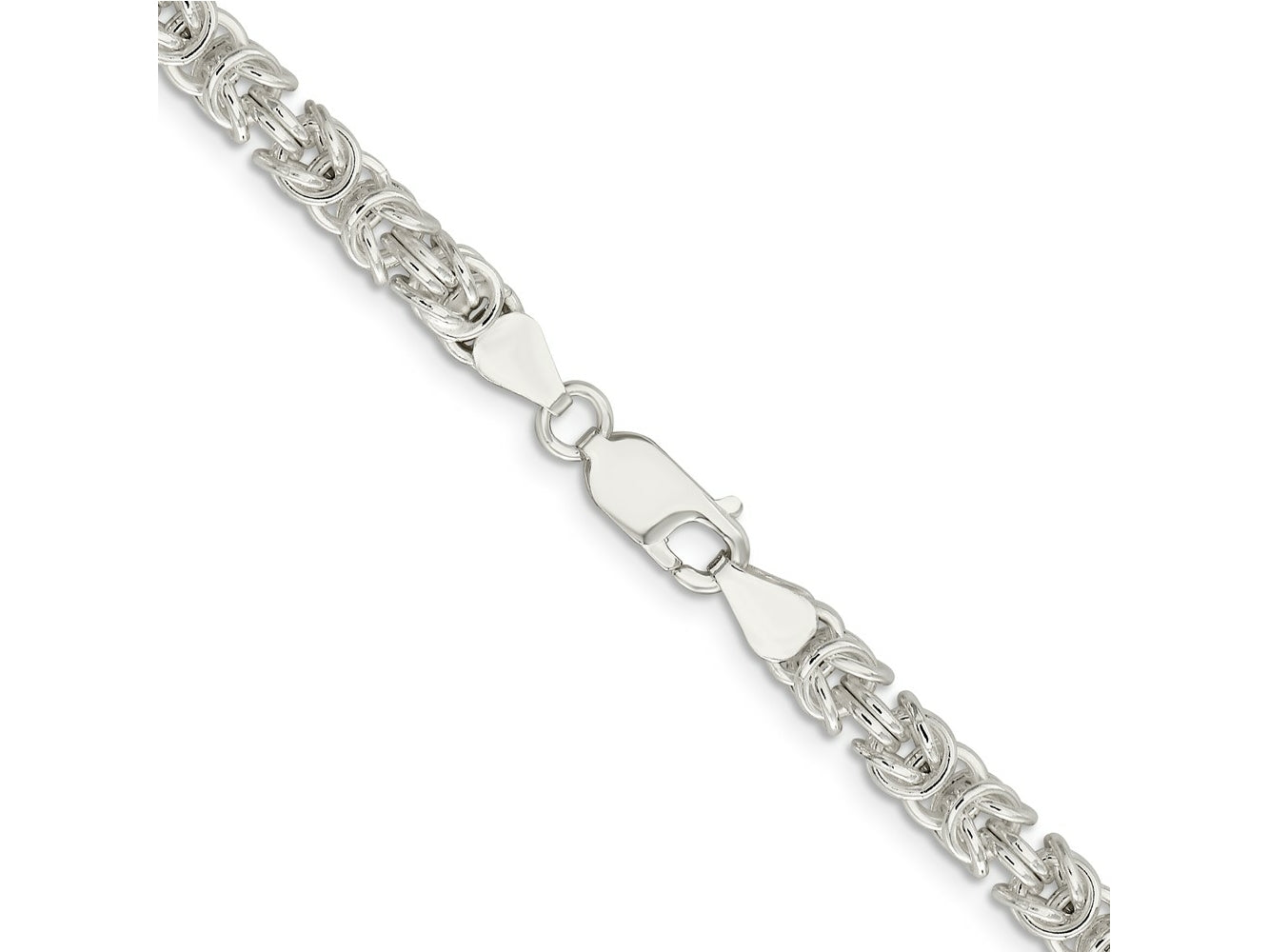 FJC Finejewelers 925 Sterling Silver Rounded Byzantine Chain Bracelet 8 Inches x 5.5 mm