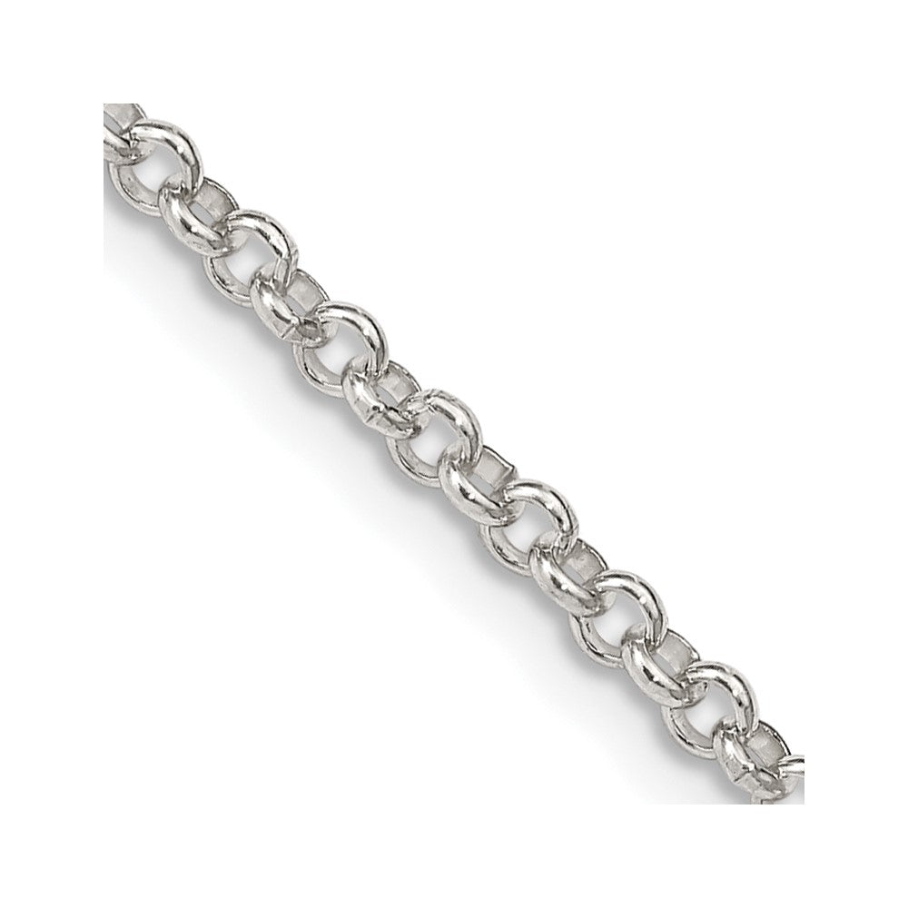 FJC Finejewelers 925 Sterling Silver Rolo Bracelet Chain 7 Inches x 2.5 mm