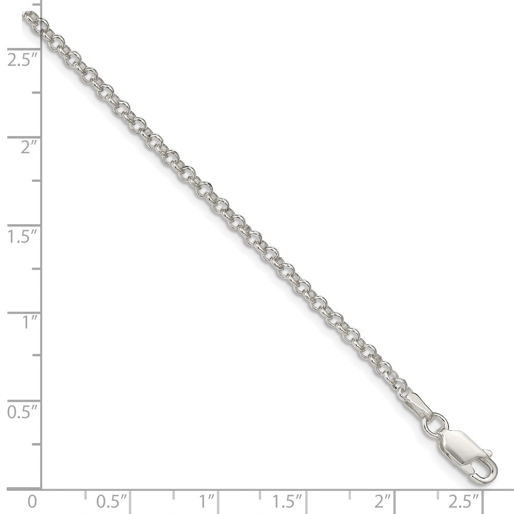 FJC Finejewelers 925 Sterling Silver Rolo Bracelet Chain 8 Inches x 2.5 mm