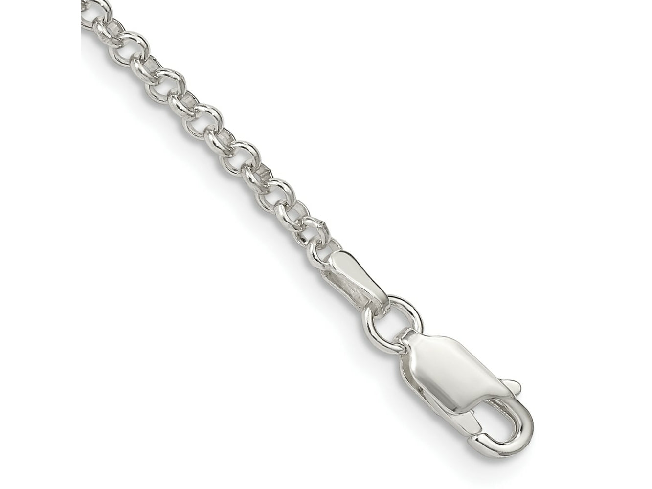 FJC Finejewelers 925 Sterling Silver Rolo Bracelet Chain 8 Inches x 2.5 mm