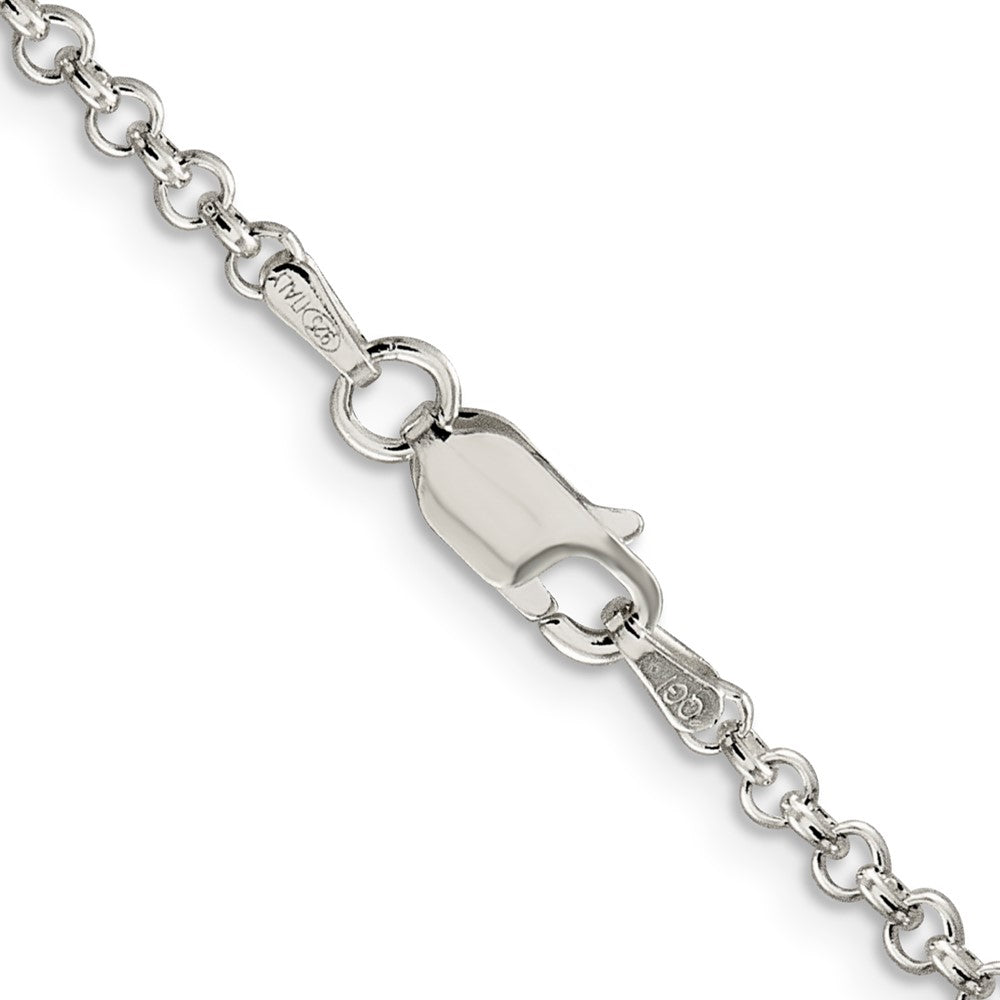FJC Finejewelers 925 Sterling Silver Rolo Bracelet Chain Anklet 9 Inches x 2.5 mm