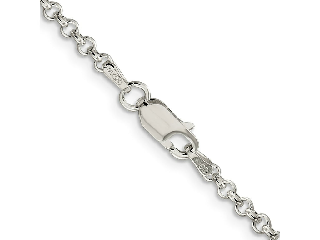 FJC Finejewelers 925 Sterling Silver Rolo Bracelet Chain Anklet 9 Inches x 2.5 mm