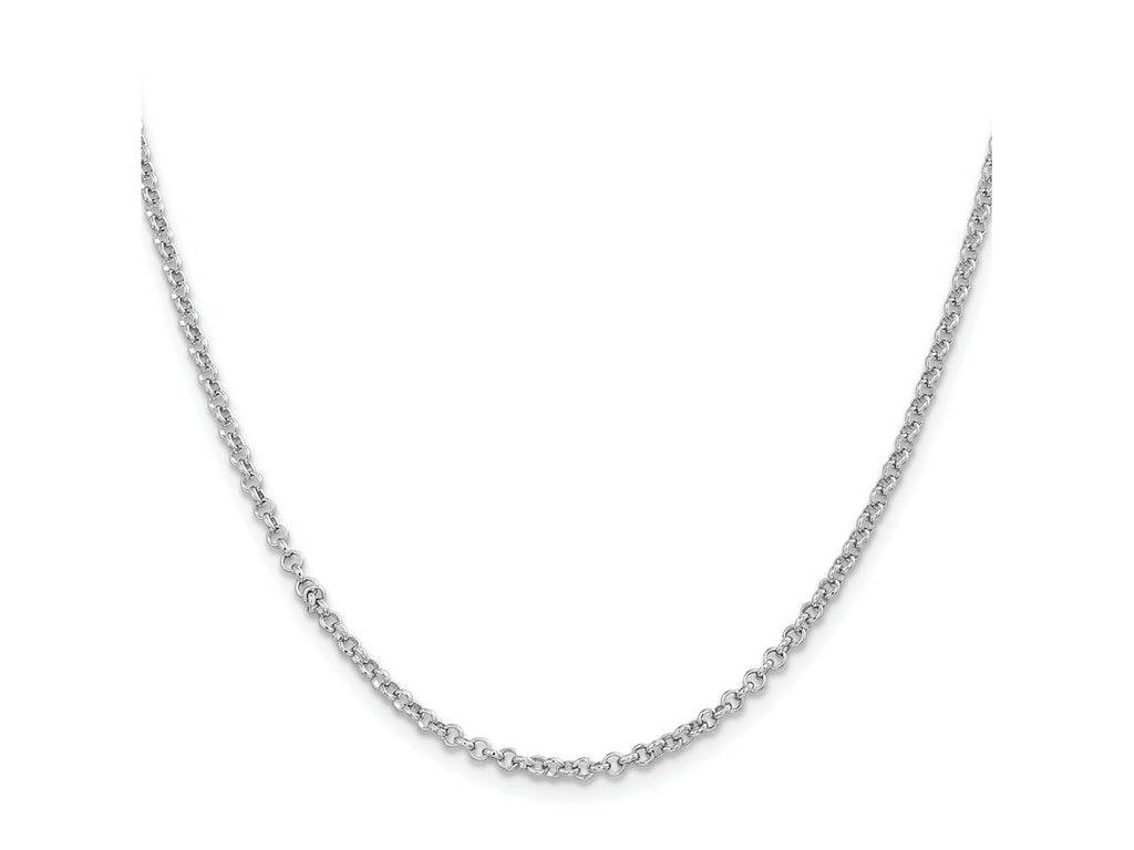 FJC Finejewelers 925 Sterling Silver Rhodium Plated Rolo Chain 18 Inches x 2.5 mm
