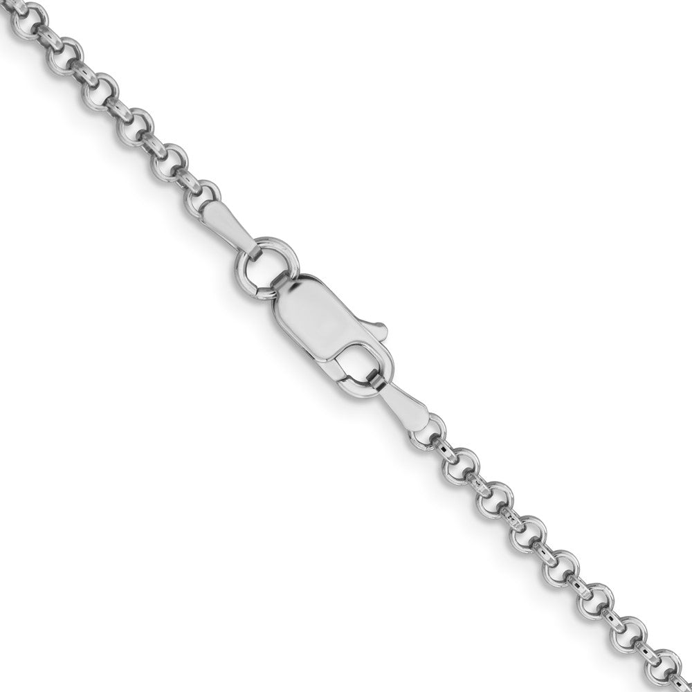 FJC Finejewelers 925 Sterling Silver Rhodium Plated Rolo Chain 20 Inches x 2.5 mm