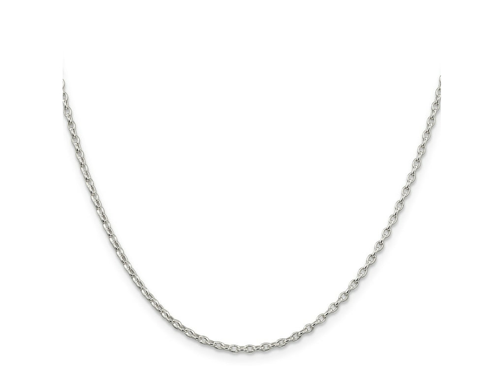 FJC Finejewelers 925 Sterling Silver Oval Fancy Rolo Chain 18 Inches x 1.6 mm