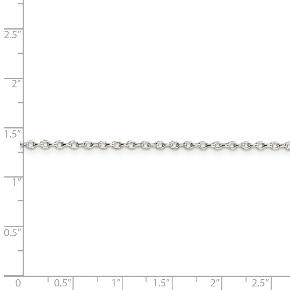 FJC Finejewelers 925 Sterling Silver Oval Fancy Rolo Chain 30 Inches x 1.6 mm