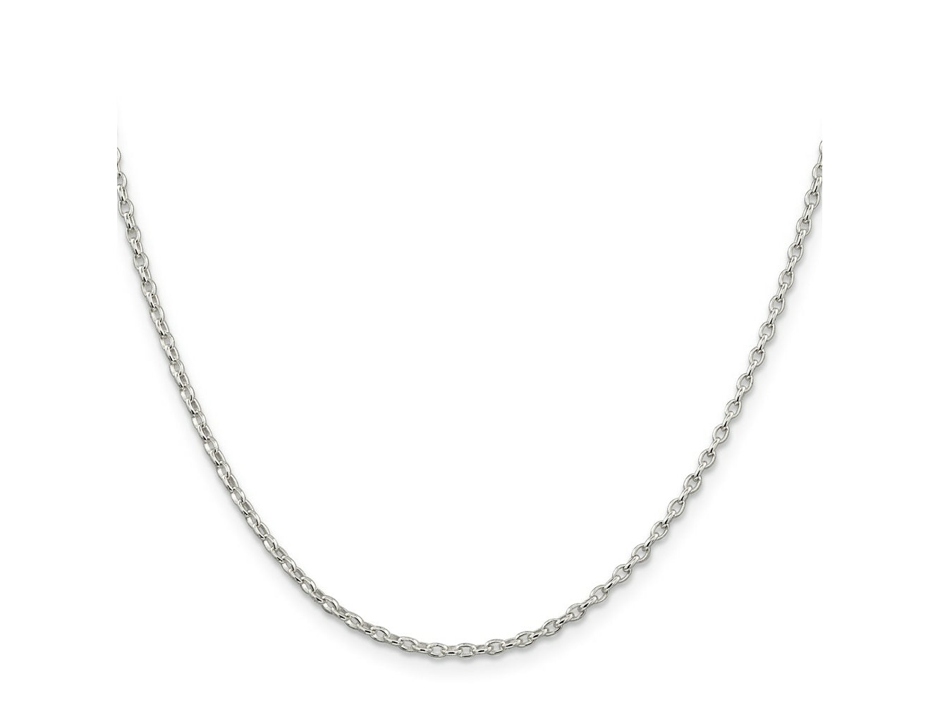 FJC Finejewelers 925 Sterling Silver Oval Fancy Rolo Chain 30 Inches x 1.6 mm