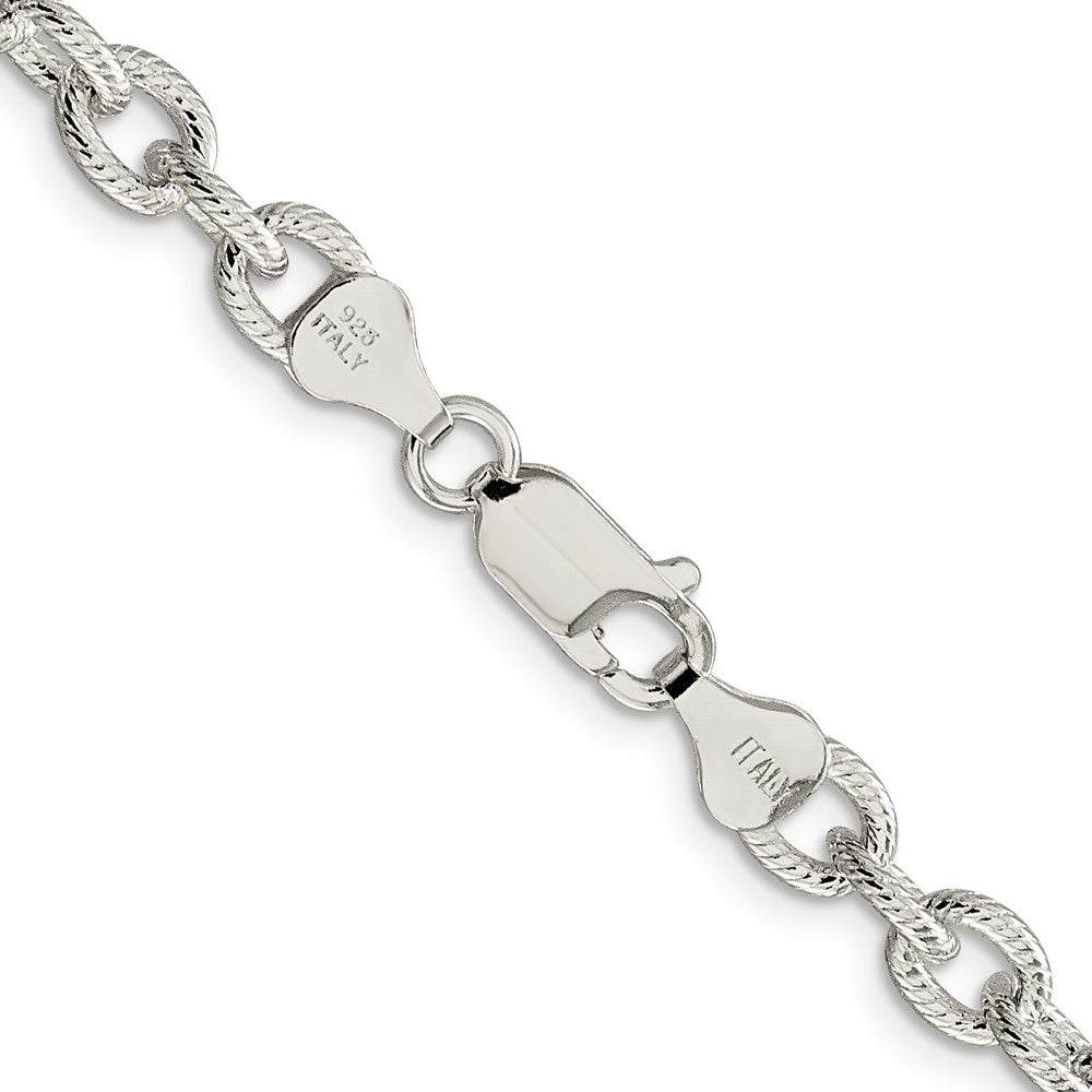 FJC Finejewelers 925 Sterling Silver Fancy Patterned Rolo Chain 18 Inches x 6.25 mm