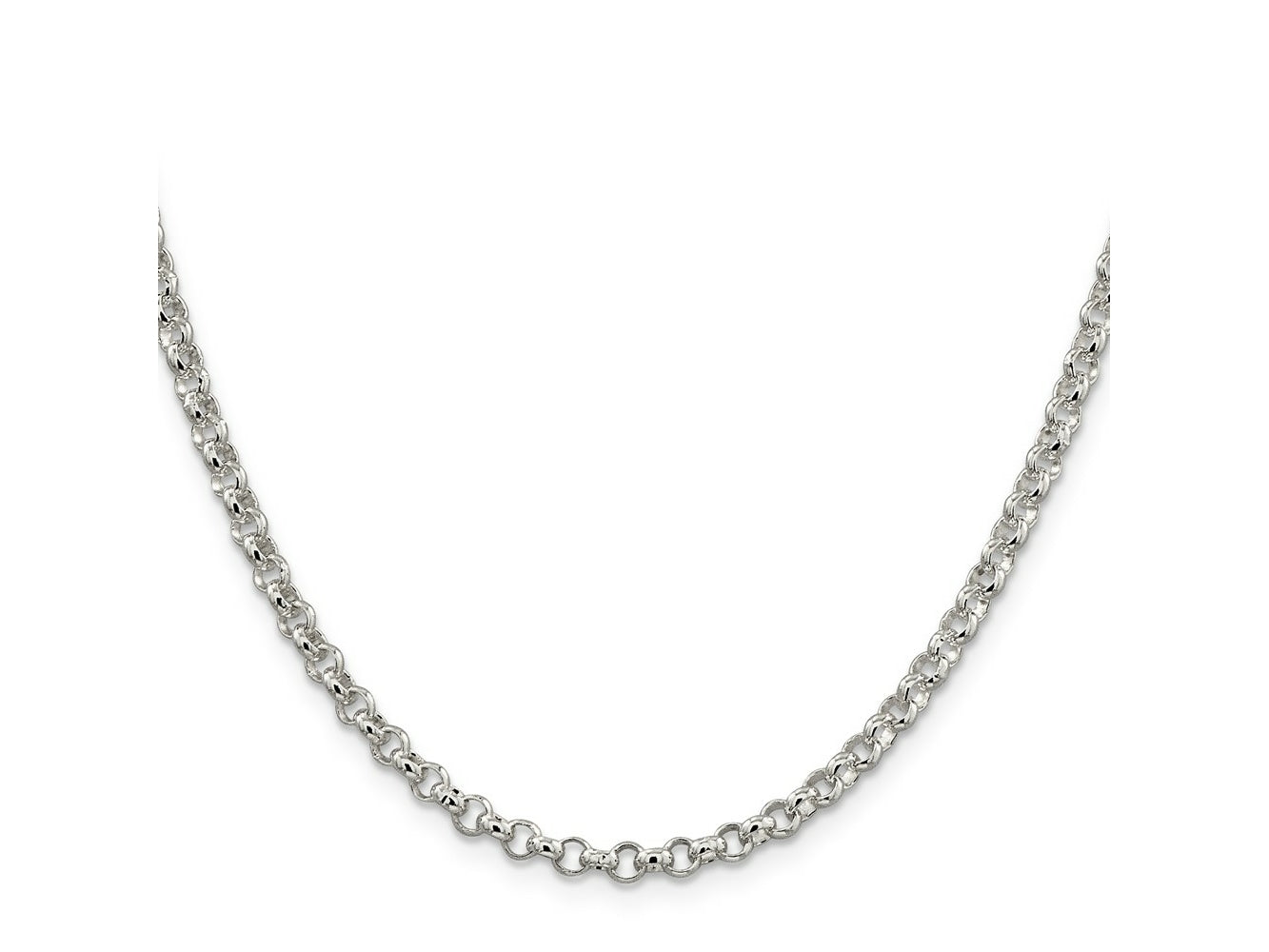 FJC Finejewelers 925 Sterling Silver Rolo Chain 24 Inches x 4 mm
